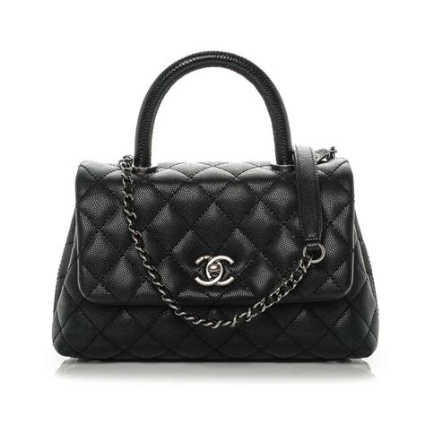 chanel coco flap bag with top handle|Chanel mini coco handle bag.